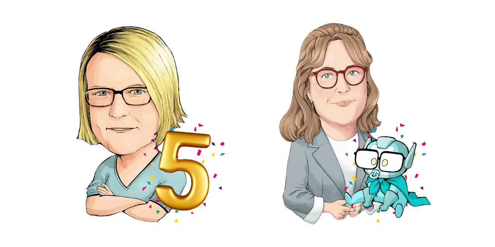 Jubiläum Mandy, Laura in Elternzeit