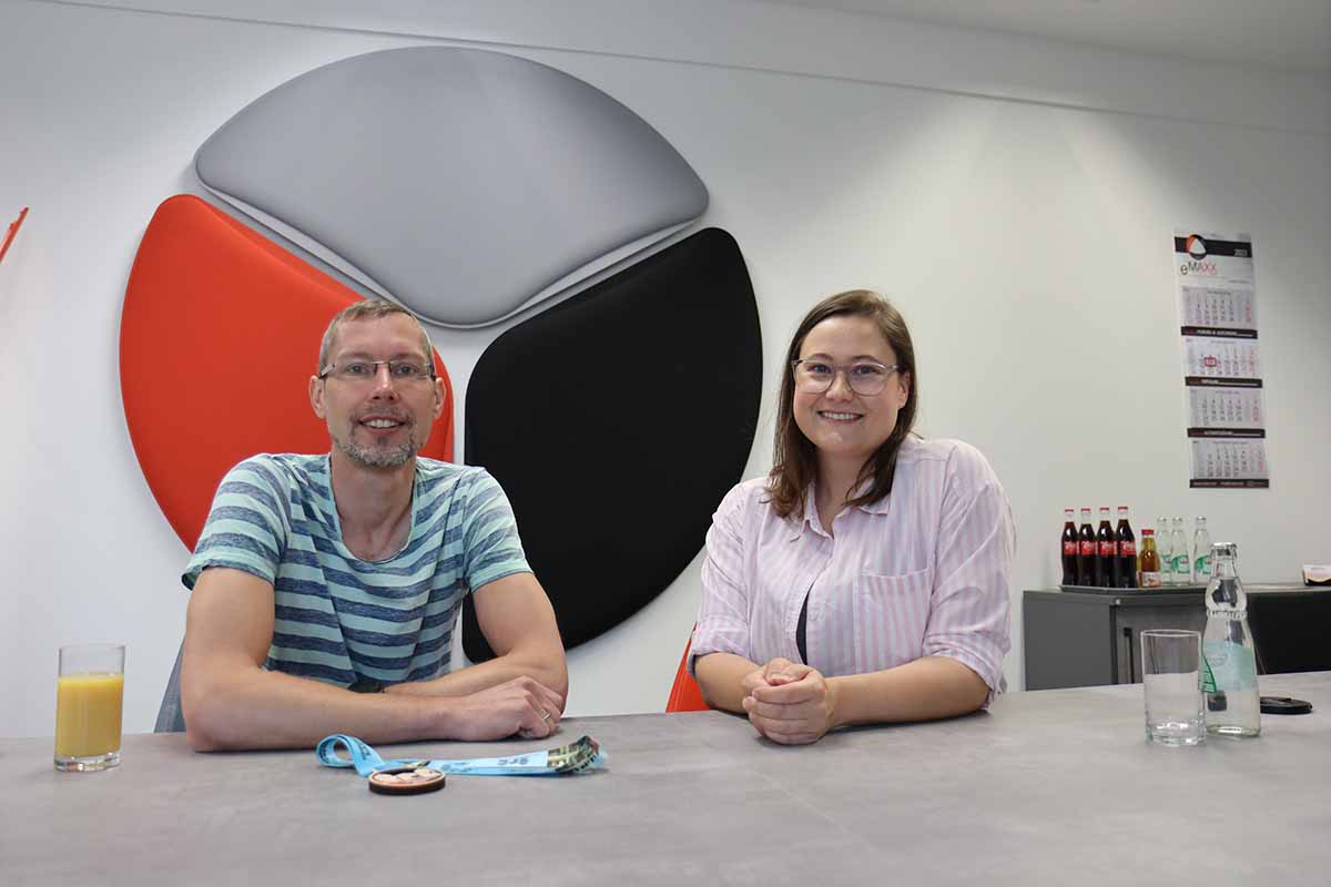 Jan und Justine beim Interview