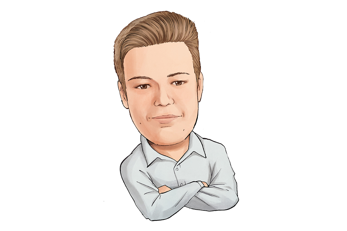 Robert an seinem letzten Tag als Student