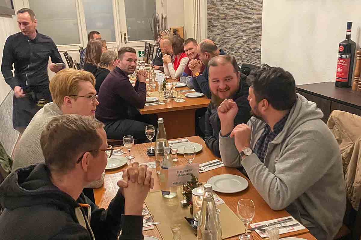 Abendessen beim Griechen Weihnachtsfeier